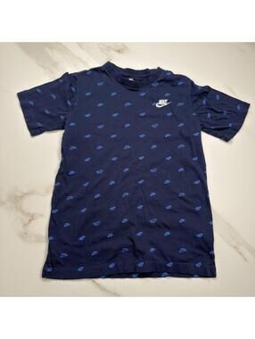 Nike Navy Logo T Shirt - Boys XL